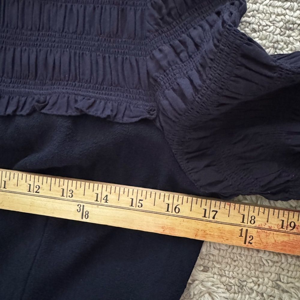 Sandro Fit and Flare Crepe Navy Dress Size 2 - Picture 13 of 15